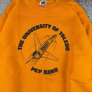 Vintage Toledo University Pep Band Sweatshirt Size Medium 90s 21x25